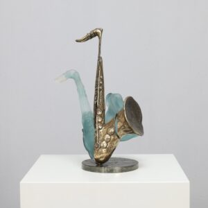 Sculpture “Saxophone” by Yves Lohe, 1980s