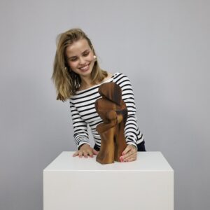 Wooden Sculpture – Attributed to Danish Modernism, 1970s