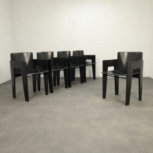 Set of 5 Dining Chairs by Arnold Merckx for Arco, 1980s