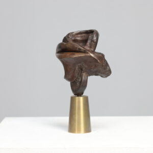 Mia Moreaux Lips Bronze Sculpture with Brass Base Belgium 1990