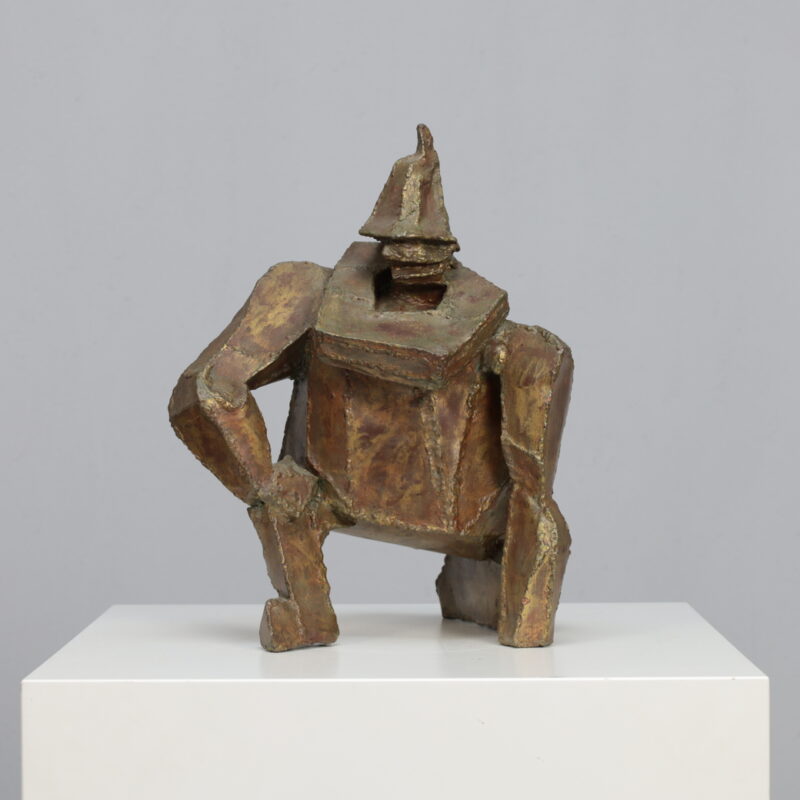 Starke Jâan Sculpture in Welded Steel by Louk van Meurs Netherlands 1970s