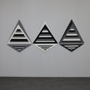 Eef de Graaf – Geometric Wall Sculpture (Triptych), Netherlands, 1980s