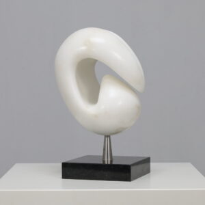 Abstract Hand-Carved Marble Sculpture, Dutch Modern Design, 1990s