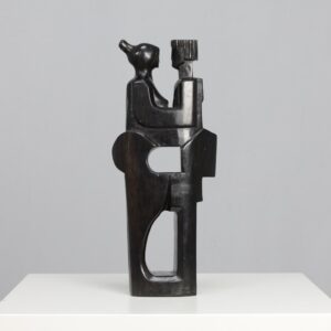 "Together" – Hand-Carved Wooden Sculpture by Jozef Kets, Belgium, 1971