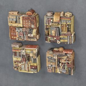 Set of 4 Vibrant Sculptures by Guy Deltour – Contemporary Belgian Art, 2000s