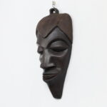 Hand-Carved African Wooden Face Mask, 1980s