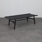 Contemporary Slatted Wood Bench by Stellar Works, 2000s