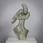 Shona Warrior Hand-Carved Sculpture, Zimbabwe, 1990s