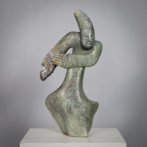 Shona Warrior Hand-Carved Sculpture, Zimbabwe, 1990s