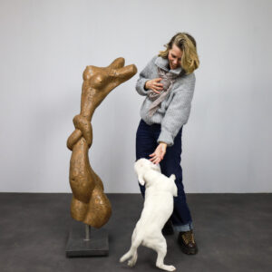 Shona Warrior Hand-Carved Sculpture, Zimbabwe, 1990s