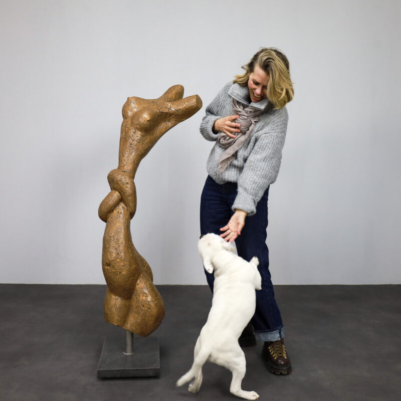 Shona Warrior Hand-Carved Sculpture, Zimbabwe, 1990s