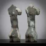 Pair of Male Torso Sculptures by Francine Govers, 1990s