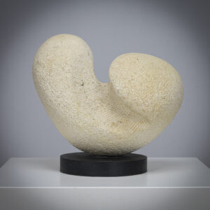 Modernist Sandstone Sculpture by Ineke van Zuuren, Netherlands, 1980s