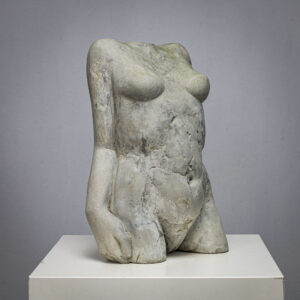 Concrete Female Torso Sculpture by Francine Govers, Netherlands, 1990s