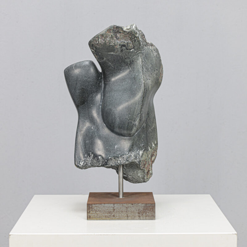 Abstract Dolomite Stone Sculpture by Ineke van Zuuren, Netherlands, 1980s