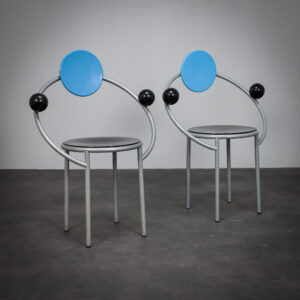 Pair of First Chairs by Michele De Lucchi for Memphis Milano, Italy, 1981