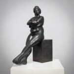 Seated Female Sculpture by Francine Govers, Netherlands, 1990s