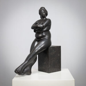 Seated Female Sculpture by Francine Govers, Netherlands, 1990s
