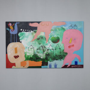 Whimsical Figurative Painting by Wouter Stips, Netherlands, 2000s