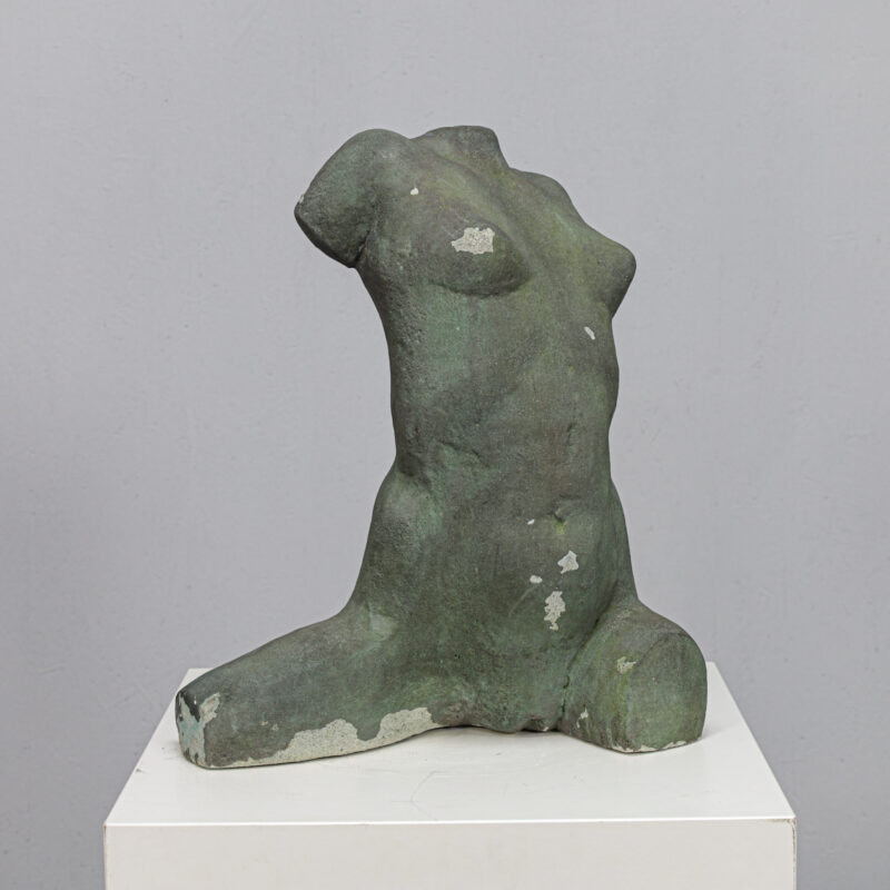 Concrete Female Torso Sculpture by Francine Govers, Netherlands, 1990s