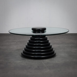 Rare Sculptural Italian Postmodern Coffee Table, 1980s
