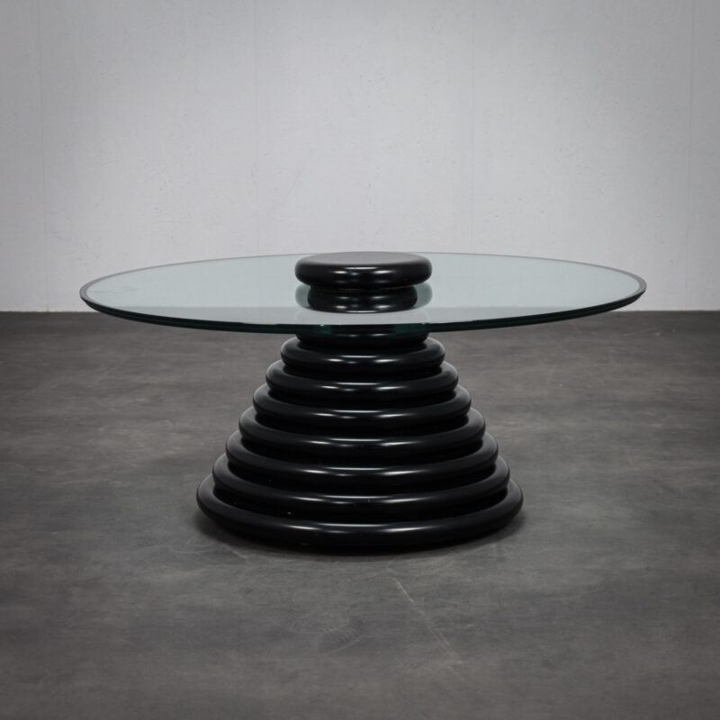 Rare Sculptural Italian Postmodern Coffee Table, 1980s