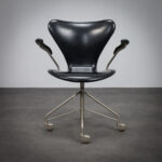 Arne Jacobsen Model 3217 Office Chair for Fritz Hansen, First Edition, 1950s