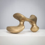 Abstract Biomorphic Bronze Sculpture by Felix van de Beek 2000s
