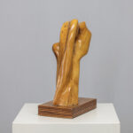 Abstract Organic Wood Sculpture by H. Hinfelaar, Netherlands, 1980s