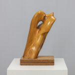 Abstract Organic Wood Sculpture by H. Hinfelaar, Netherlands, 1980s