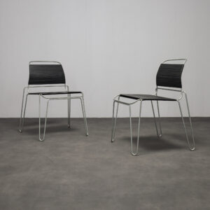 Rare pair of "Rubber Band" Chairs by Tom Dixon
