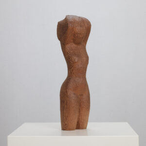 "Woman in Chains" Hand-Carved Wooden Torso Sculpture, Netherlands, 1970s