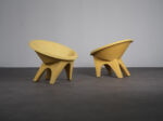 Pair of Sculptural Concrete Lounge Chairs Italy 1960s