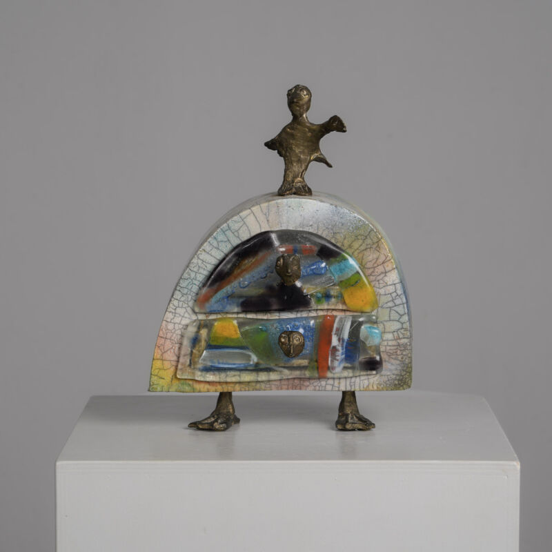 Handcrafted Sculptural Ceramic Jewelry Box, Netherlands, 1980s