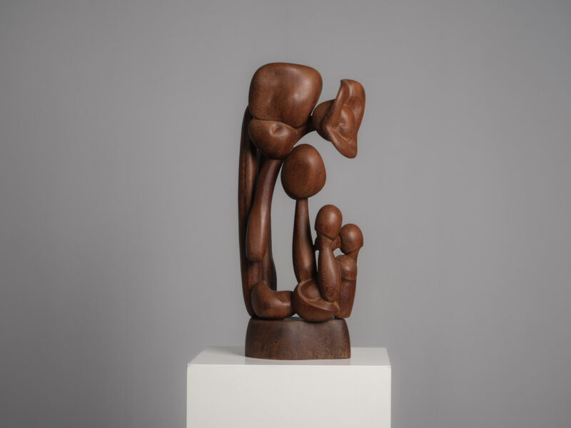 Organic Floral Wood Sculpture, Netherlands 1970s OBJECT88