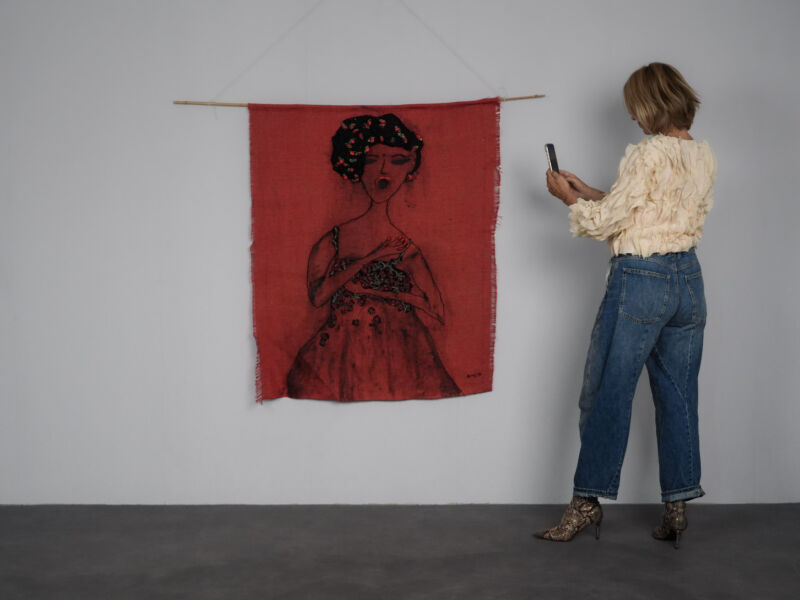 Singer Textile Wall Hanging by Mathilde Renes Netherlands 2019 OBJECT88
