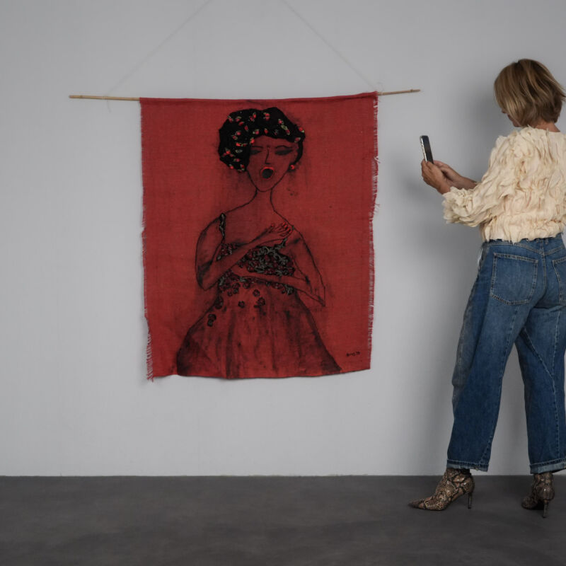 Singer Textile Wall Hanging by Mathilde Renes Netherlands 2019 OBJECT88