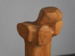 Biomorphic modernist sculpture in carved wood, Netherlands, 1970s, carved upper form detail