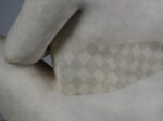 Courage Expressive Ceramic Female Sculpture by Evelyn van Baarda, Netherlands, 1981 – glazed checker pattern detail