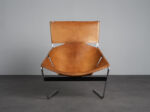 F444 Leather Lounge Chair by Pierre Paulin for Artifort, Netherlands, 1960s