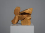 Interlocking abstract wood sculpture by Joop van Bergen, Netherlands, 1980s, side view
