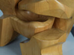 Interlocking abstract wood sculpture by Joop van Bergen, Netherlands, 1980s, interlocking forms detail