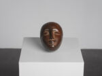Modernist bronze sleeping head sculpture, 1960s, front view