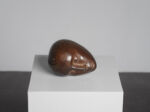 Modernist bronze sleeping head sculpture, 1960s, side view