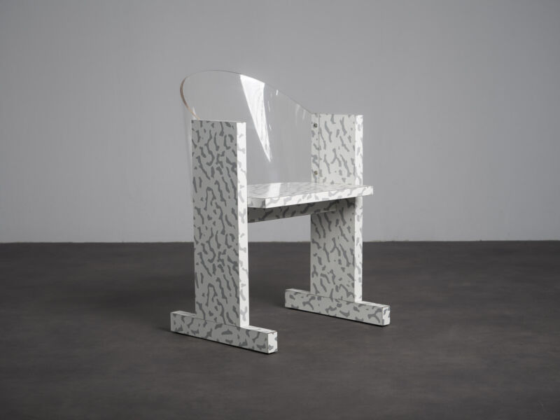 Teodora armchair by Ettore Sottsass for Vitra, Switzerland, 1987, three-quarter front view