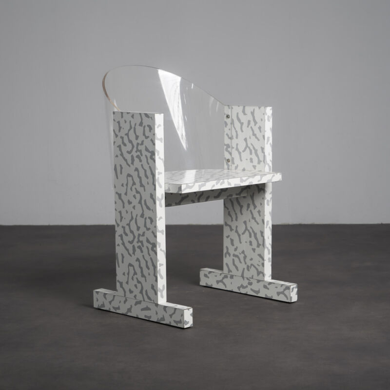 Teodora armchair by Ettore Sottsass for Vitra, Switzerland, 1987, three-quarter front view