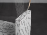 Teodora armchair by Ettore Sottsass for Vitra, Switzerland, 1987, patterned laminate and acrylic backrest detail