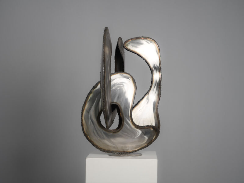 Abstract Stainless Steel Sculpture by Lea Goodman, United Kingdom, 1980s