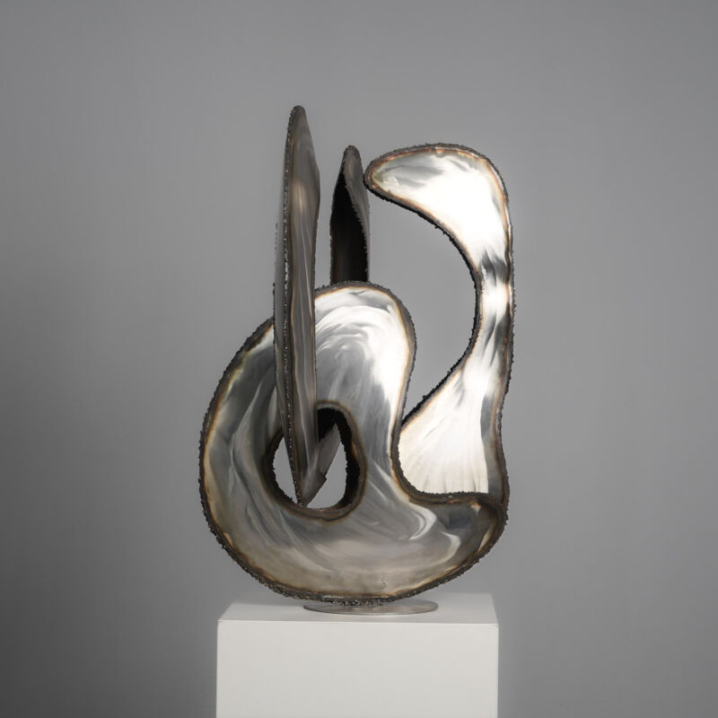 Abstract Stainless Steel Sculpture by Lea Goodman, United Kingdom, 1980s