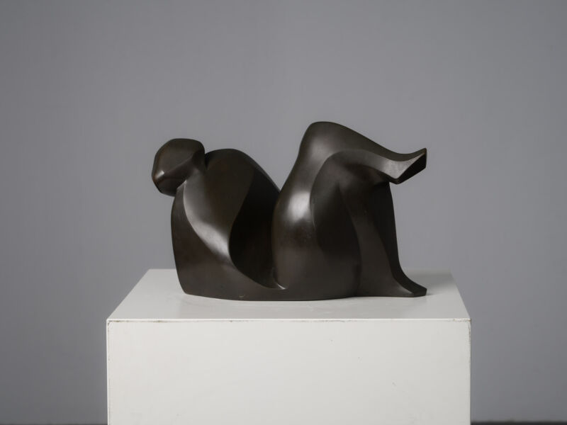 Abstract Bronze Female Figure Sculpture by Francine Govers, Netherlands, 1990s